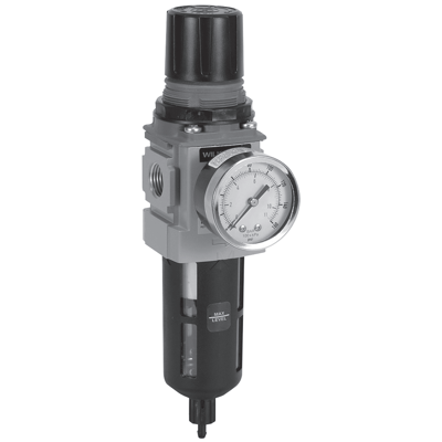 Wilkerson B18 Series Modular Filter/Regulator, Port Sizes 1/4, 3/8, 1/2; Flows to 164 SCFM